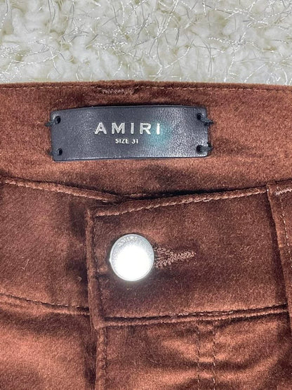 Amiri Brown Velvet Pants