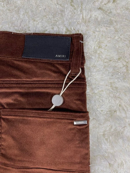 Amiri Brown Velvet Pants