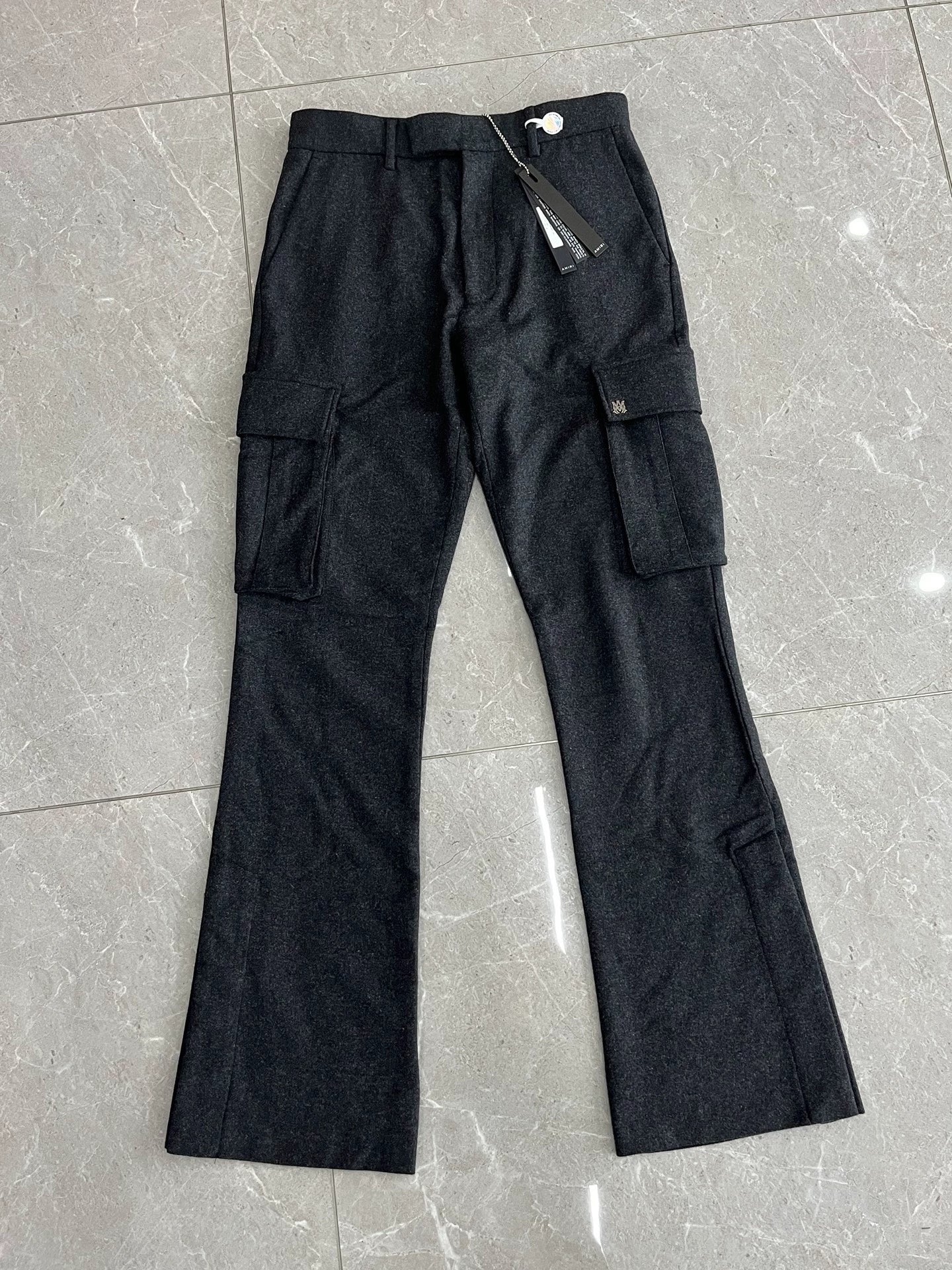 Amiri wool micro flared work pants