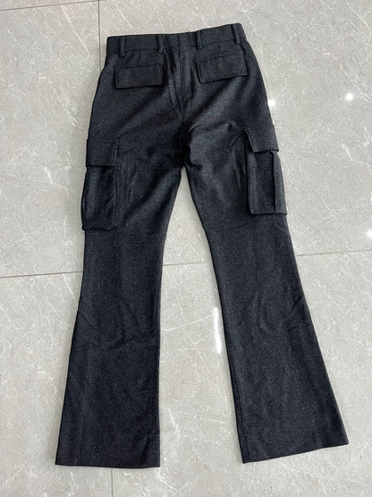 Amiri wool micro flared work pants