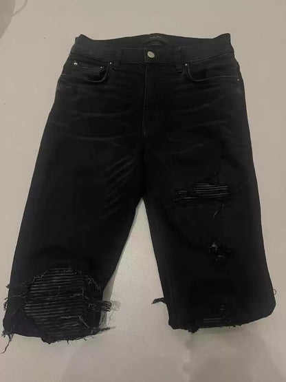 Amiri black patchwork jeans