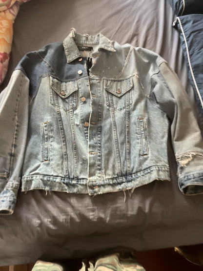 Amiri denim distressed jacket