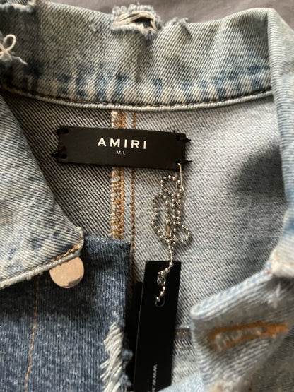 Amiri denim distressed jacket