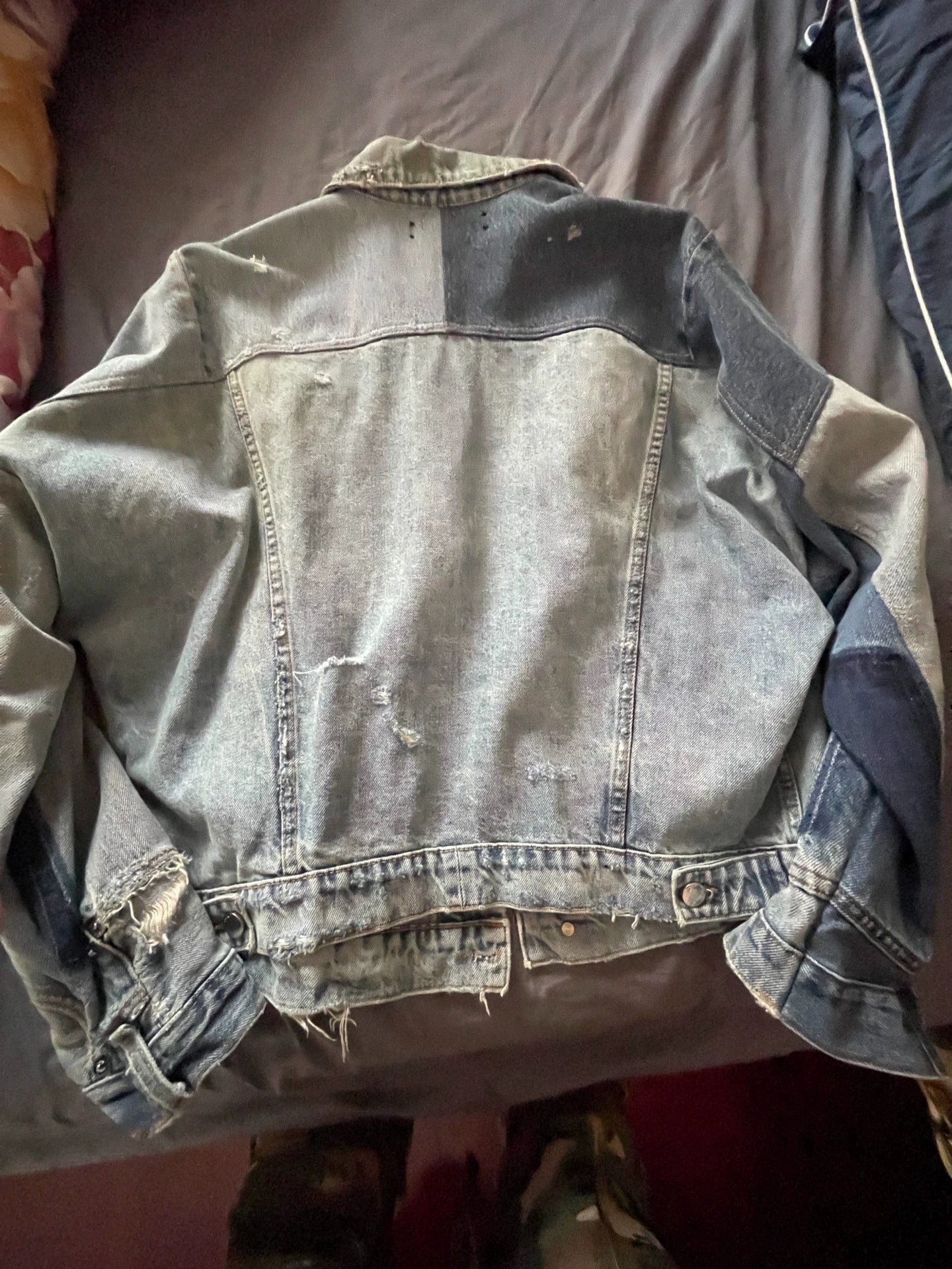 Amiri denim distressed jacket