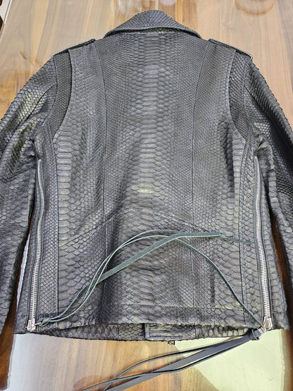 Amiri leather , dark rare leather , snake leather jacket