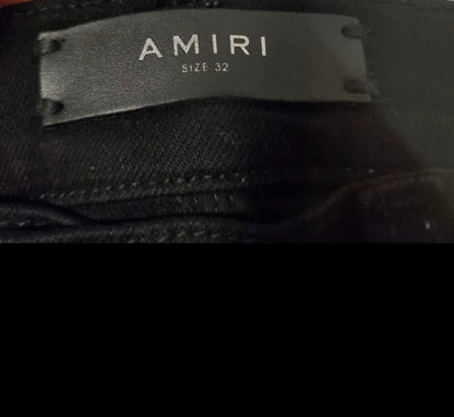 Amiri Classic 16ss Peak Season OG Black Splice Leather Jeans