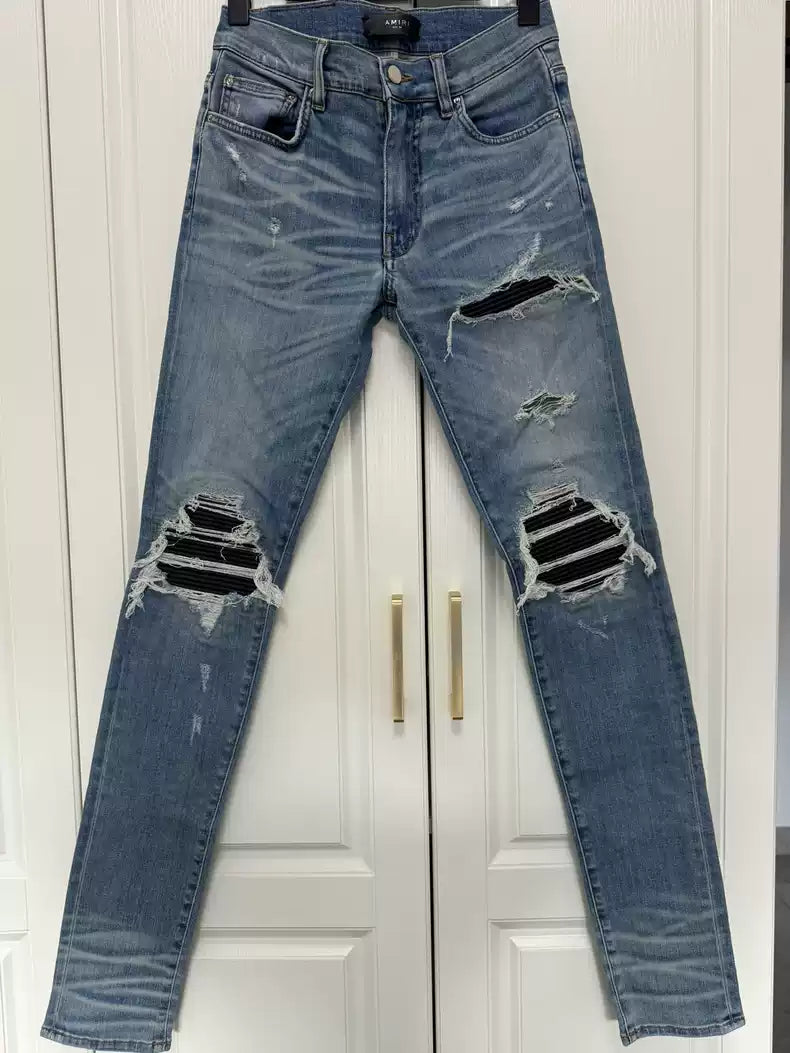 Amiri MX1 split leather jeans