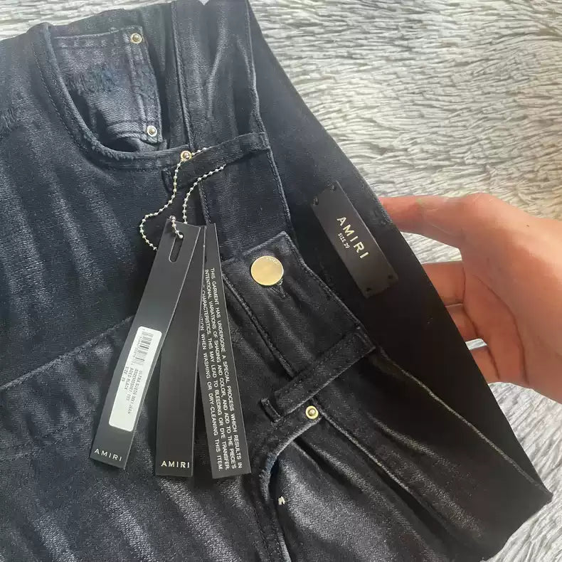 Amiri's new MX1 split leather jeans