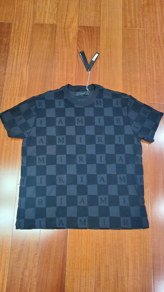 Amiri Classic New Checkered Splicing Short Sleeve