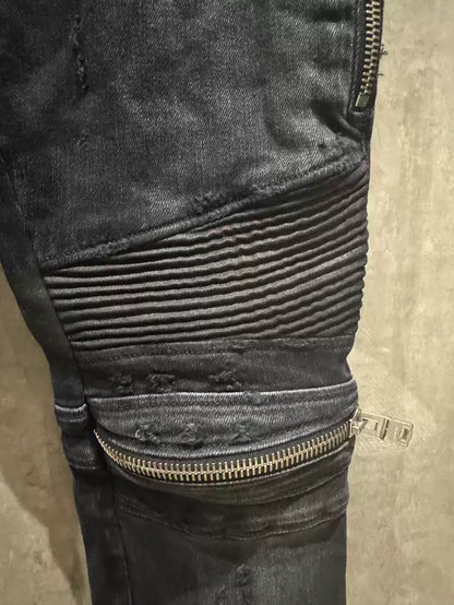 Amiri Classic black grey zipper jeans