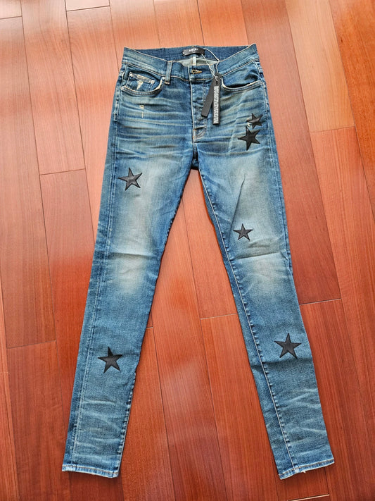 Amiri classic old style star patchwork art jeans