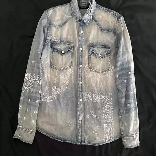 amiri 21SS Screen Print Bandana Shirt