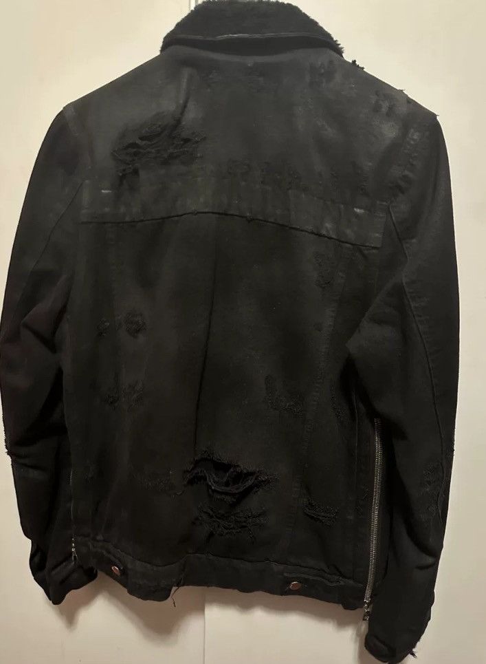 Amiri 17aw Black Wax Brushed Denim Jacket - - DMC