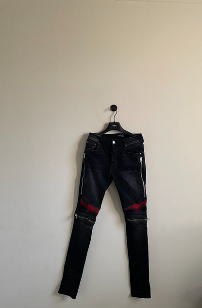 Amiri plaid patchwork jeans