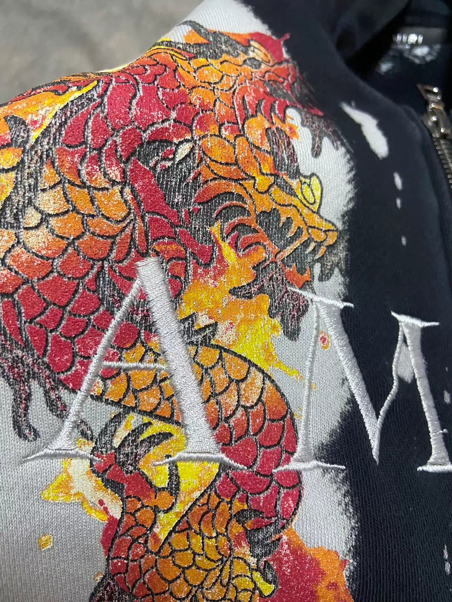 Amiri Fire Dragon Coat Jacket