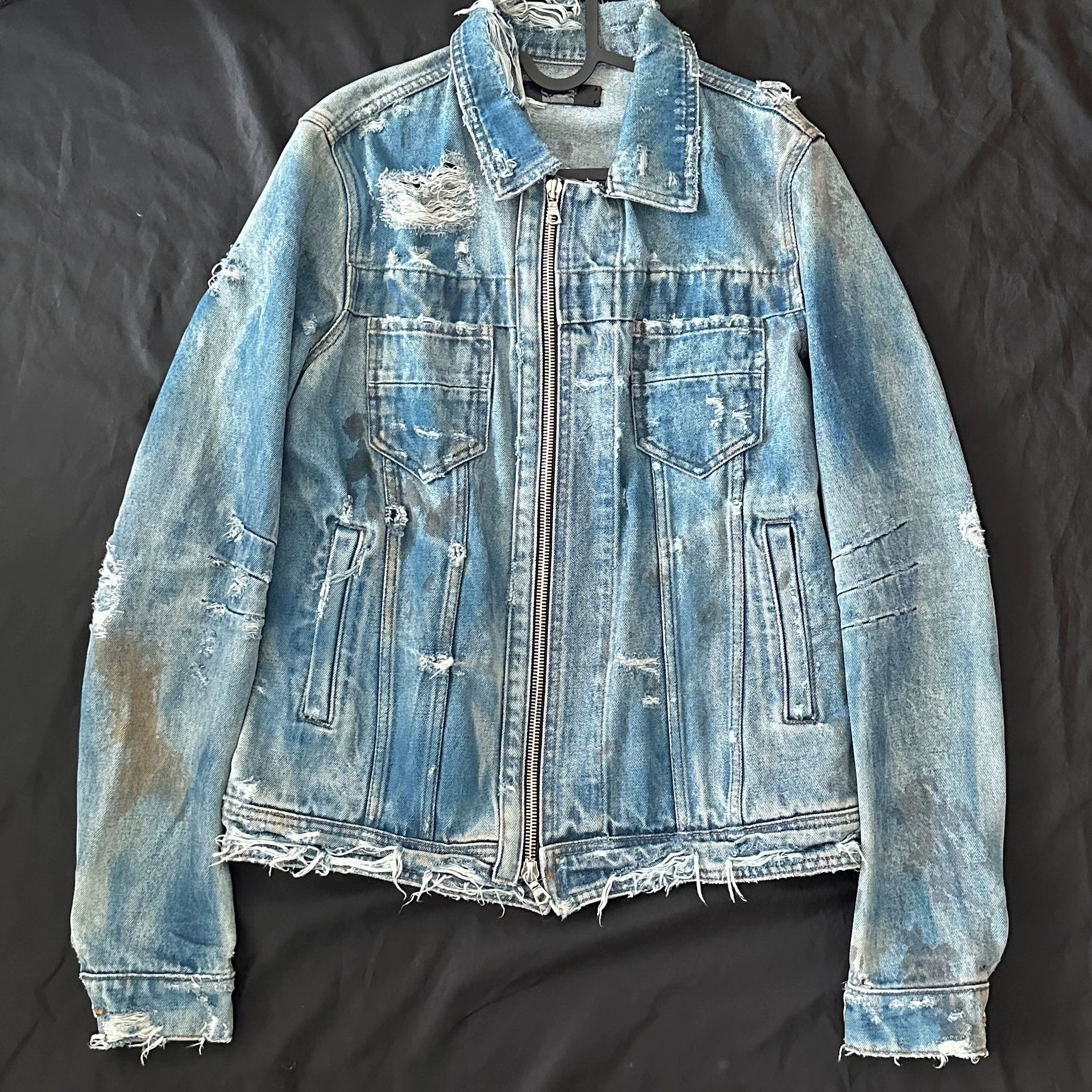 amiri 15AW Destroyed Denim Trucker Jacket