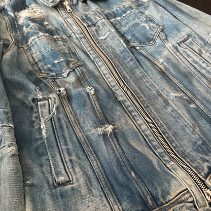 amiri 15AW Destroyed Denim Trucker Jacket