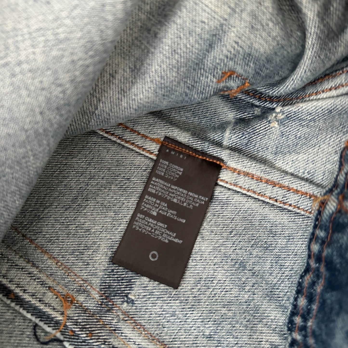 amiri 15AW Destroyed Denim Trucker Jacket