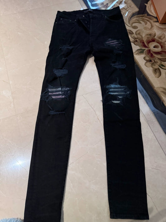 Amiri colored patchwork jeans