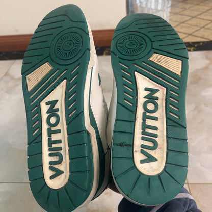 Louis Vuitton Casual Low-Top Sneakers in White Green 0079