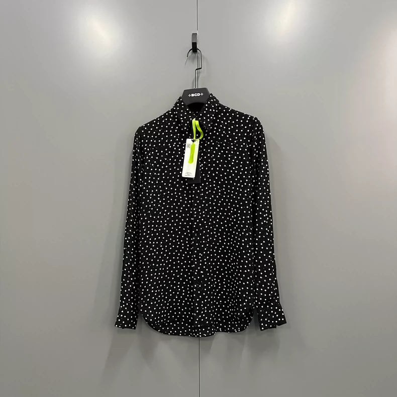 Saint Laurent Polka Dot Embroidery Shirt