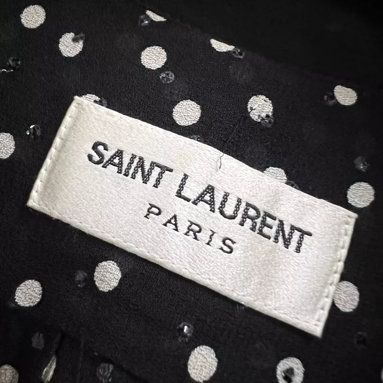 Saint Laurent Polka Dot Embroidery Shirt