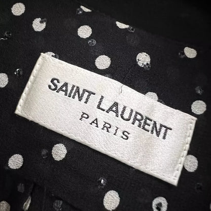 Saint Laurent Polka Dot Embroidery Shirt