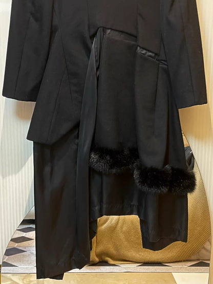 CDG Runway Wool Blend Paneled Coat