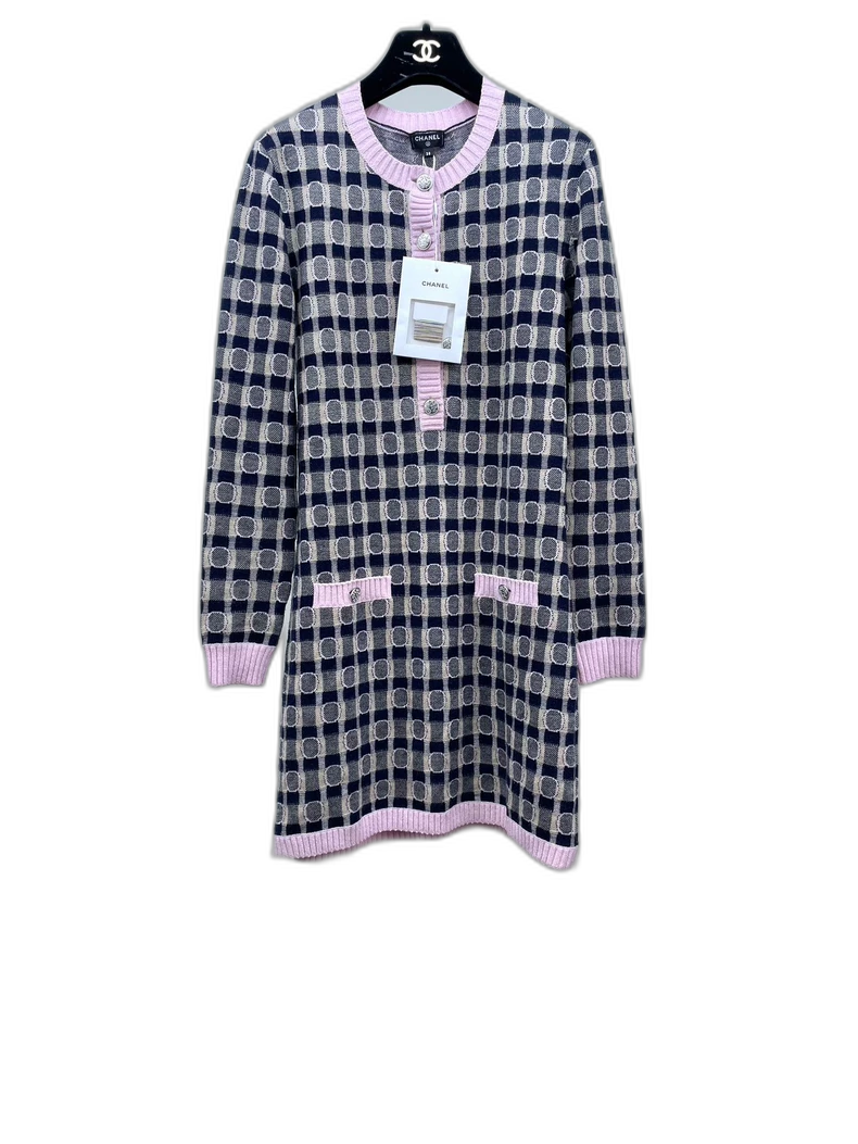 Chanel CoCo Color Block Knit Dress