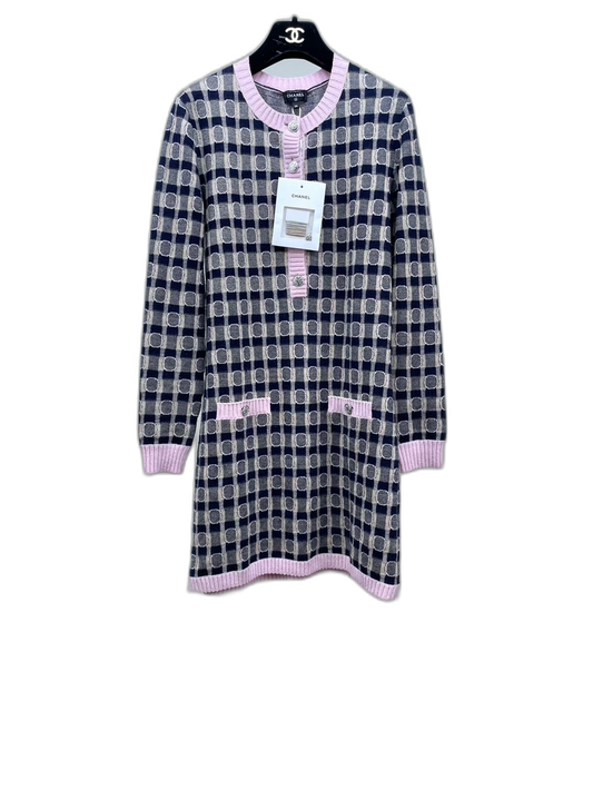 Chanel CoCo Color Block Knit Dress