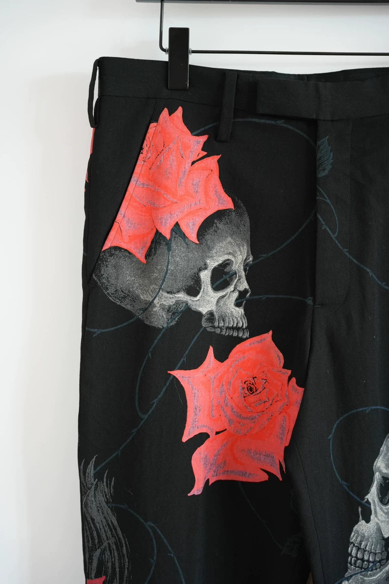 Yohji Yamamoto Rose Skull Trousers