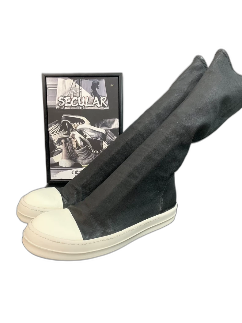 Rick Owens Black Long Boots Size 42-43-yf