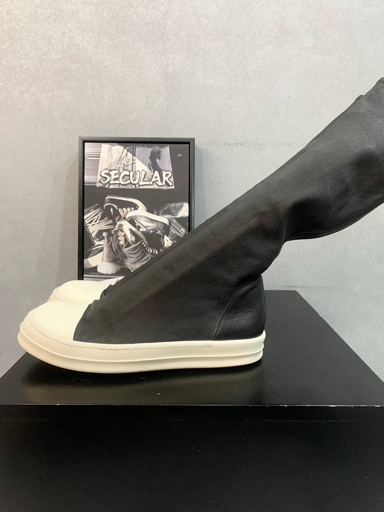 Rick Owens Black Long Boots Size 42-43-yf