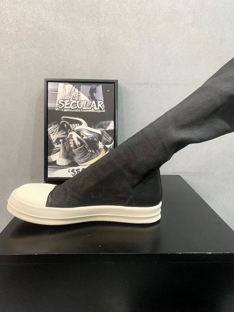 Rick Owens Black Long Boots Size 42-43-yf