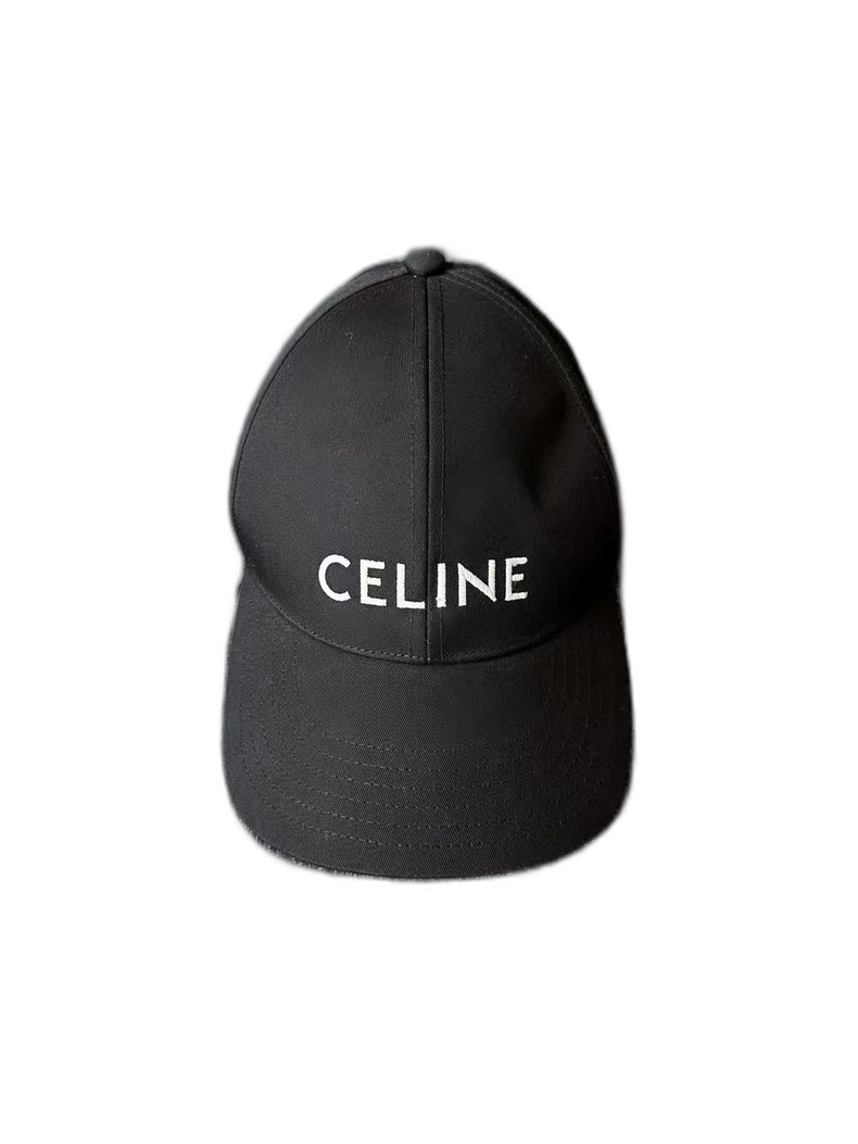 Celine Black Baseball Cap
