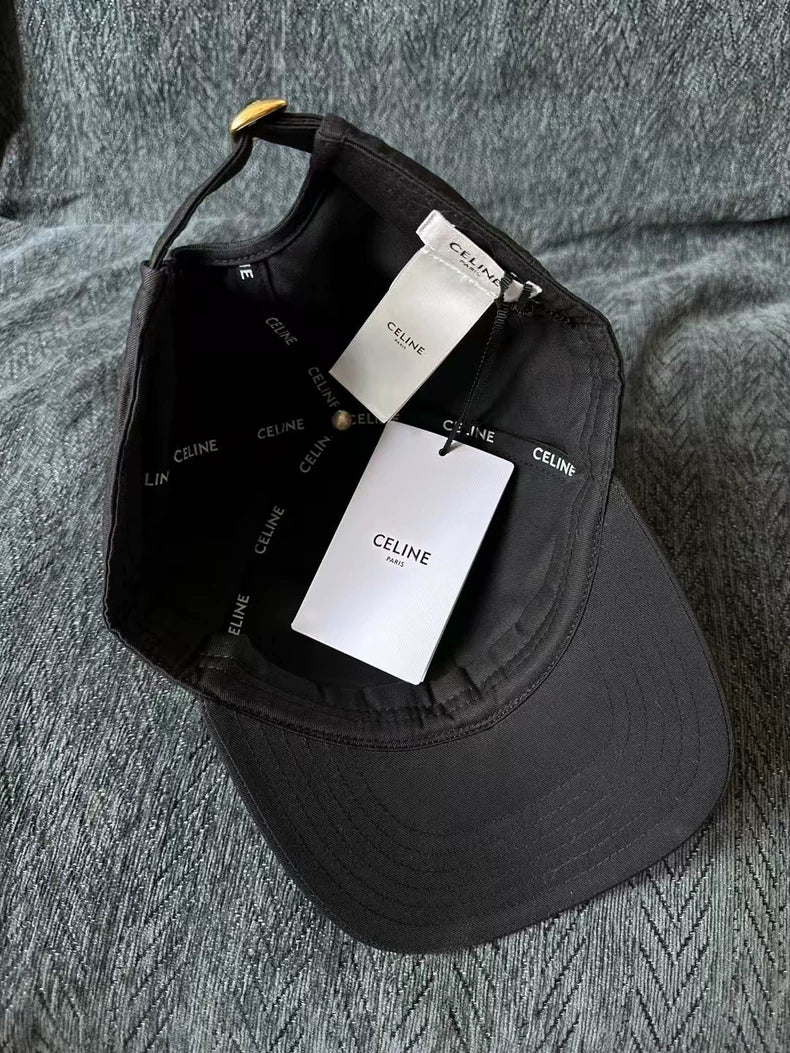 Celine Black Baseball Cap