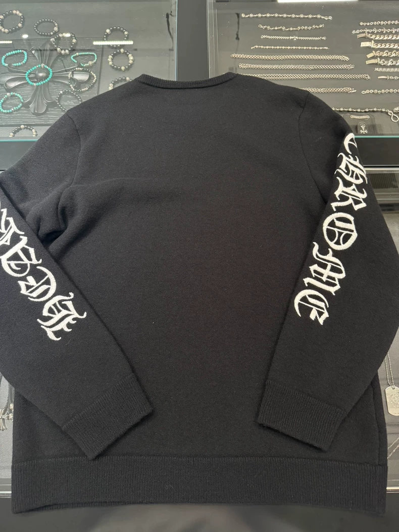 Chrome Hearts Black Embroidered Cashmere Sweater-yf