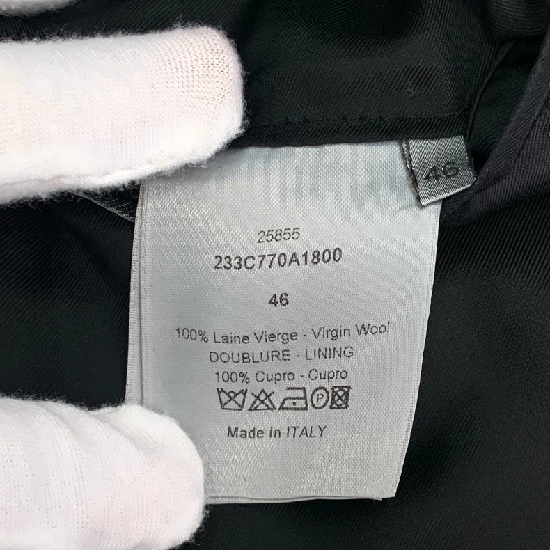 Black Wool Dior Blazer in Size 46