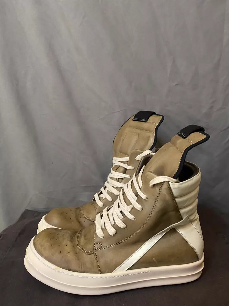 Rick Owens Desert Gray High-Top Boots-yf