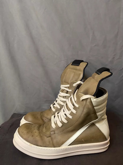 Rick Owens Desert Gray High-Top Boots-yf