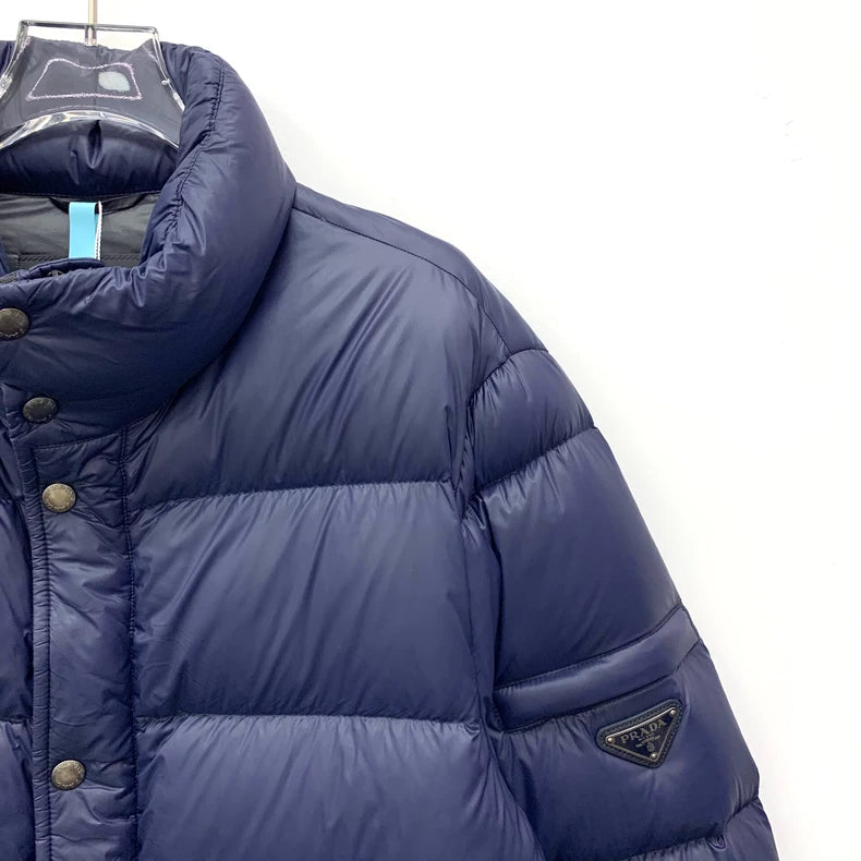 Prada Blue Long Sleeve Down Jacket
