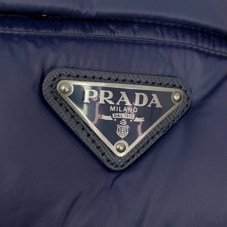 Prada Blue Long Sleeve Down Jacket