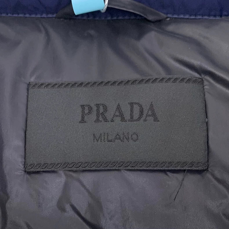 Prada Blue Long Sleeve Down Jacket