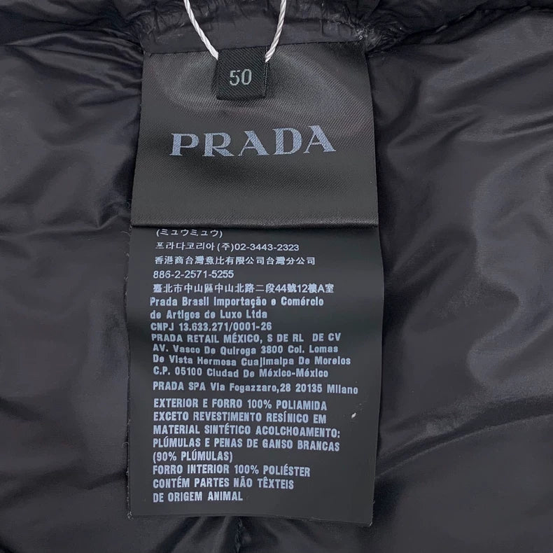 Prada Blue Long Sleeve Down Jacket