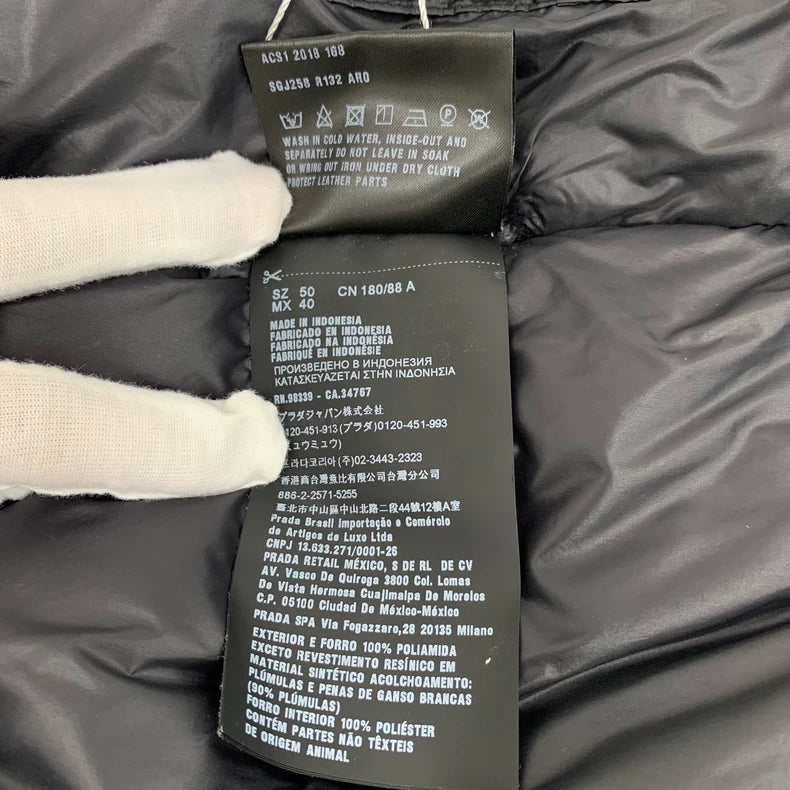 Prada Blue Long Sleeve Down Jacket