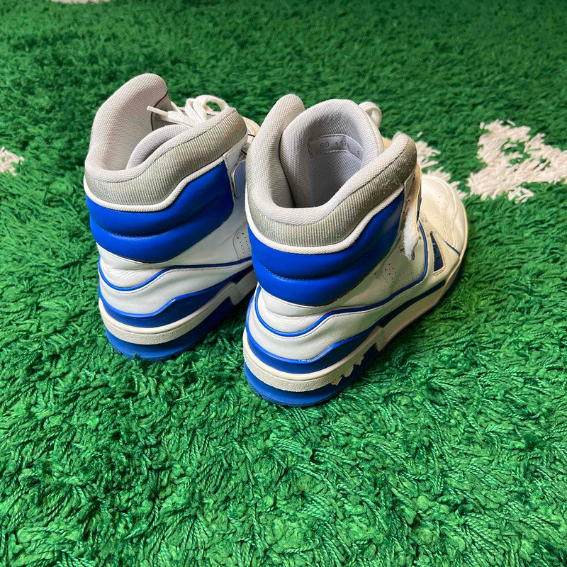 Louis Vuitton Trainer Logo Sneakers in Blue and White 0079