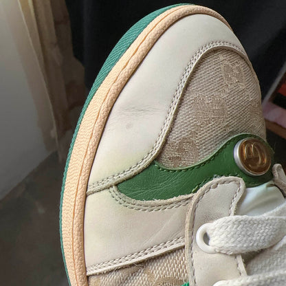 Gucci Screener Distressed Leather Low-Top Sneakers 0079