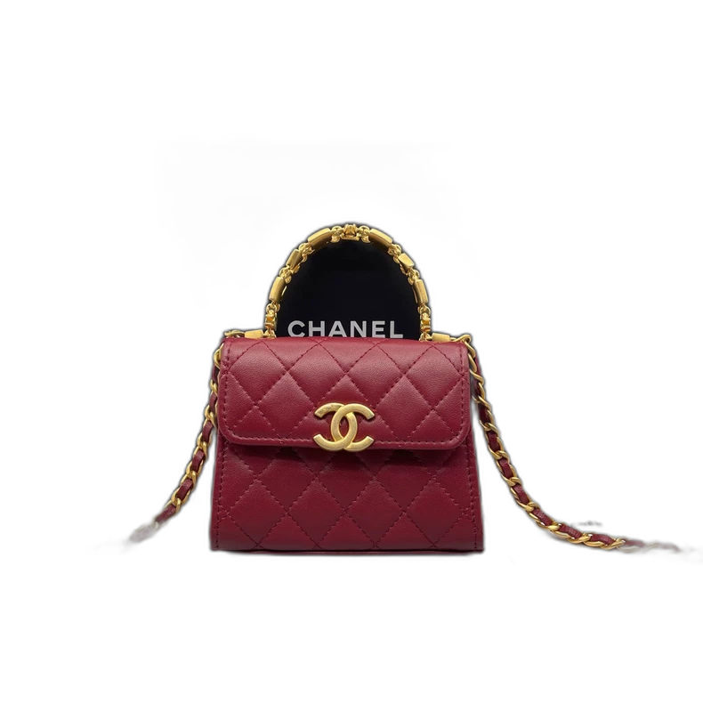 Chanel Mini Enamel Handle Crossbody Bag