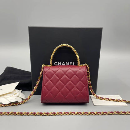 Chanel Mini Enamel Handle Crossbody Bag