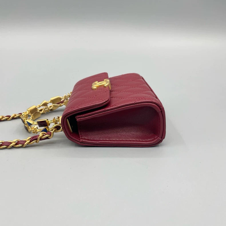 Chanel Mini Enamel Handle Crossbody Bag